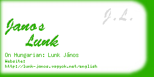janos lunk business card